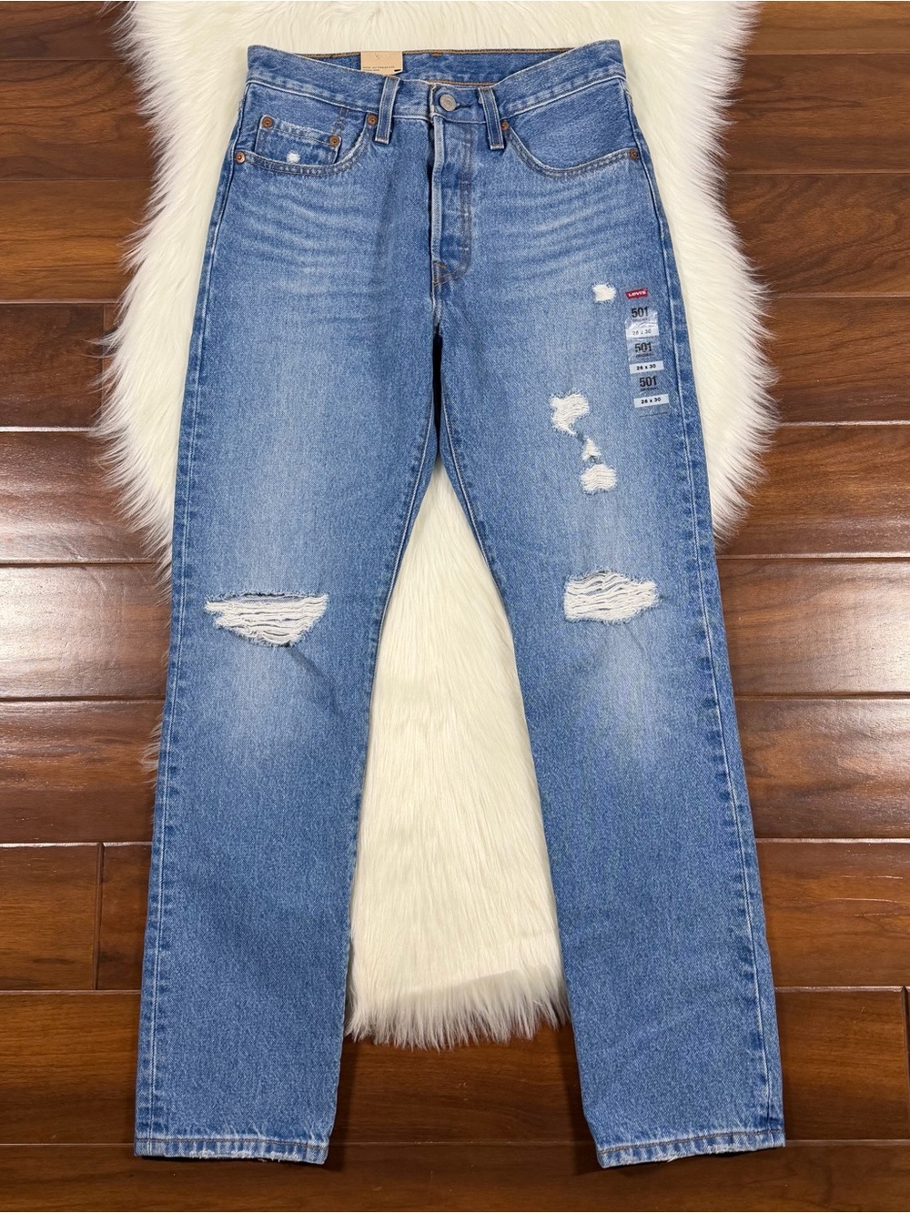 Levi's Women's Size 26 X 30 Medium Wash 501 Original Denim Jeans